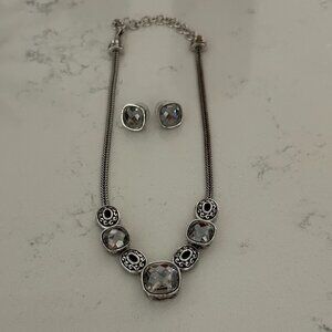 Brighton Venus Rising Collection Silver Necklace and Earrings